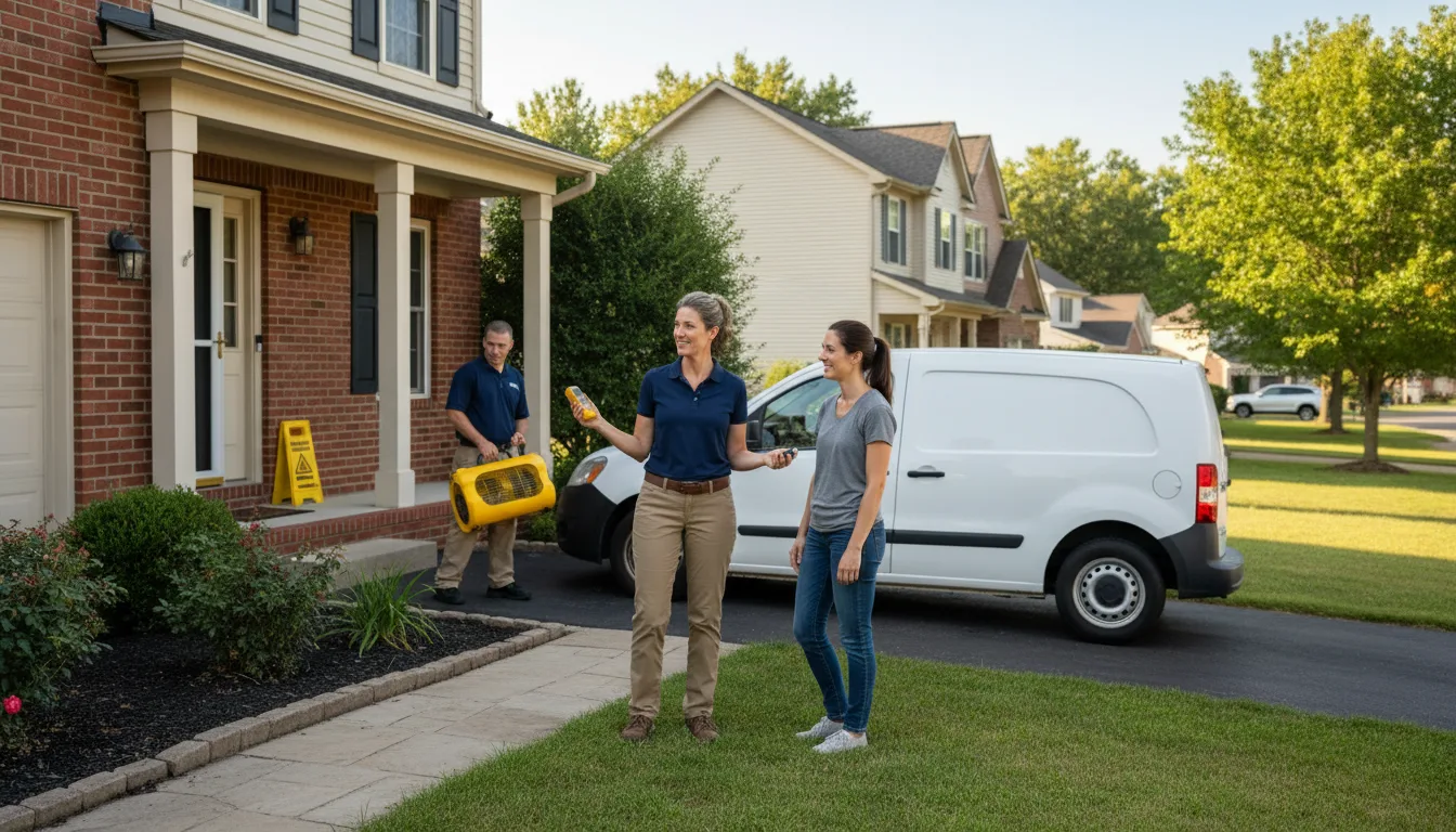Residential water damage restoration in Edinburg, VA